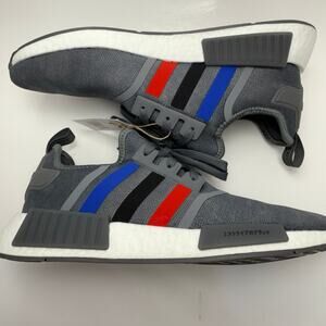 Adidas Men's Originals NMD R1 Grey Scarlet Blue Casual Sneakers, Size 12.5